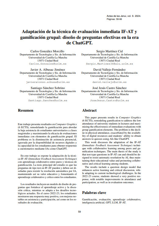 Adaptación de la técnica de evaluación inmediata IF-AT y gamificación grupal: diseño de preguntas efectivas en la era de ChatGPT