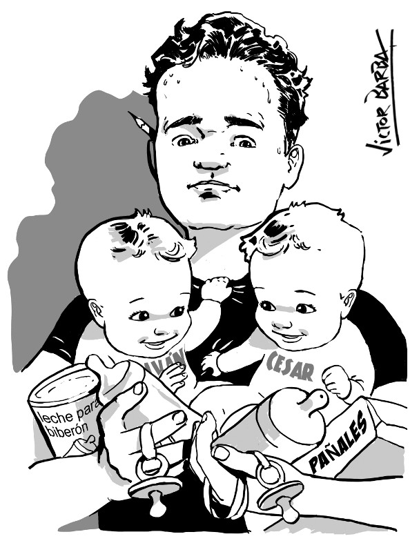 Caricatura por Víctor Barba