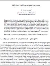 Portada: Algunos hábitos del buen programador