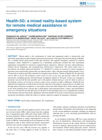 Health-5G: a mixed reality-based system for remote medical assistance in emergency situations